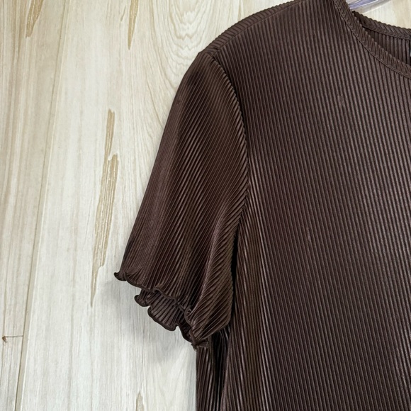 Women’s brown textured shirt blouse jackyn smith size large - Picture 6 of 7